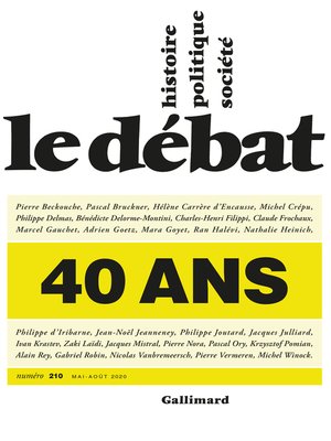 cover image of Le Débat N° 210 (Mai--Août 2020)